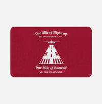 Thumbnail for One Mile of Runway Will Take you Anywhere Designed Bath Mats