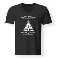 Thumbnail for One Mile of Runway Will Take you Anywhere Designed V-Neck T-Shirts