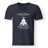 Thumbnail for One Mile of Runway Will Take you Anywhere Designed V-Neck T-Shirts