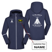 Thumbnail for One Mile of Runway Will Take you Anywhere Designed Rain Coats & Jackets