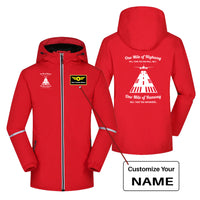 Thumbnail for One Mile of Runway Will Take you Anywhere Designed Rain Coats & Jackets