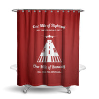 Thumbnail for One Mile of Runway Will Take you Anywhere Designed Shower Curtains