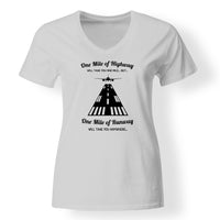 Thumbnail for One Mile of Runway Will Take you Anywhere Designed V-Neck T-Shirts