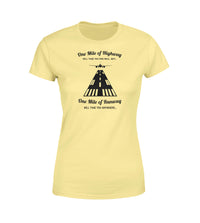 Thumbnail for One Mile of Runway Will Take you Anywhere Designed Women T-Shirts