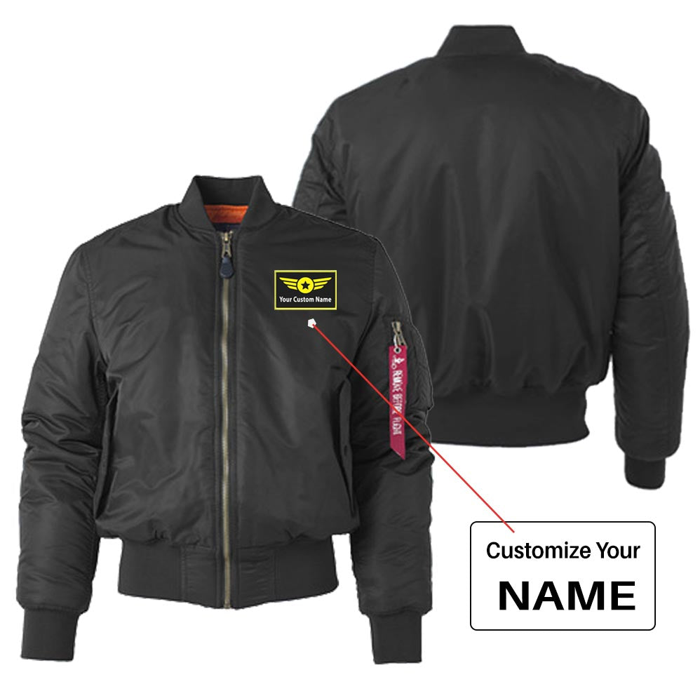 Custom Name "Special Badge" Designed "Women" Bomber Jackets
