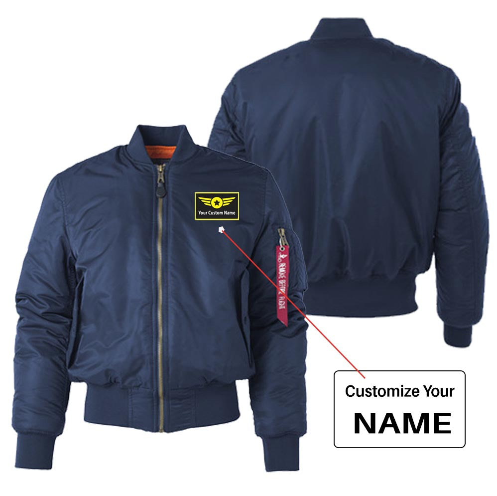 Custom Name "Special Badge" Designed "Women" Bomber Jackets