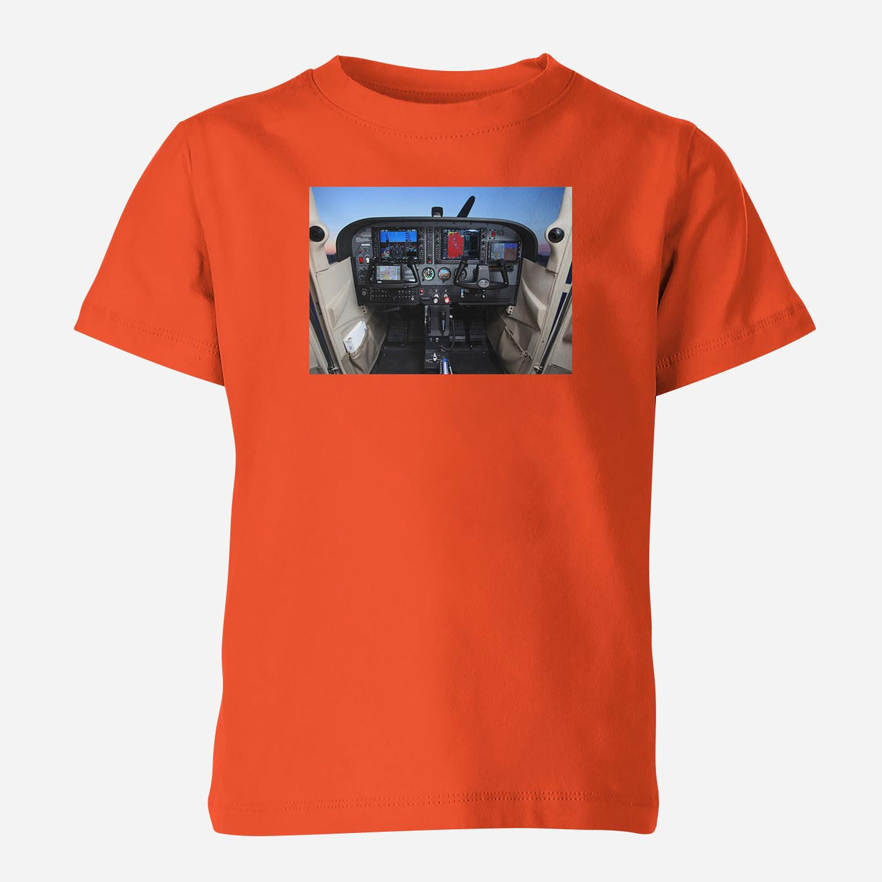 Cessna 172 Cockpit Designed Children T-Shirts