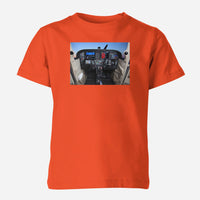 Thumbnail for Cessna 172 Cockpit Designed Children T-Shirts