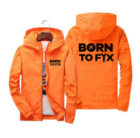 Thumbnail for Born To Fix Airplanes Designed Thin Windbreaker Jackets