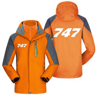 Thumbnail for 747 Flat Text Designed Thick Skiing Jackets