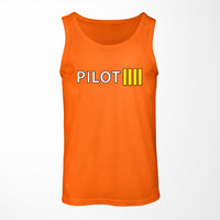 Thumbnail for Pilot & Stripes (4 Lines) Designed Tank Tops