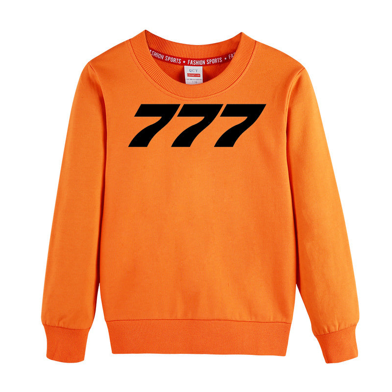 777 Flat Text Designed "CHILDREN" Sweatshirts