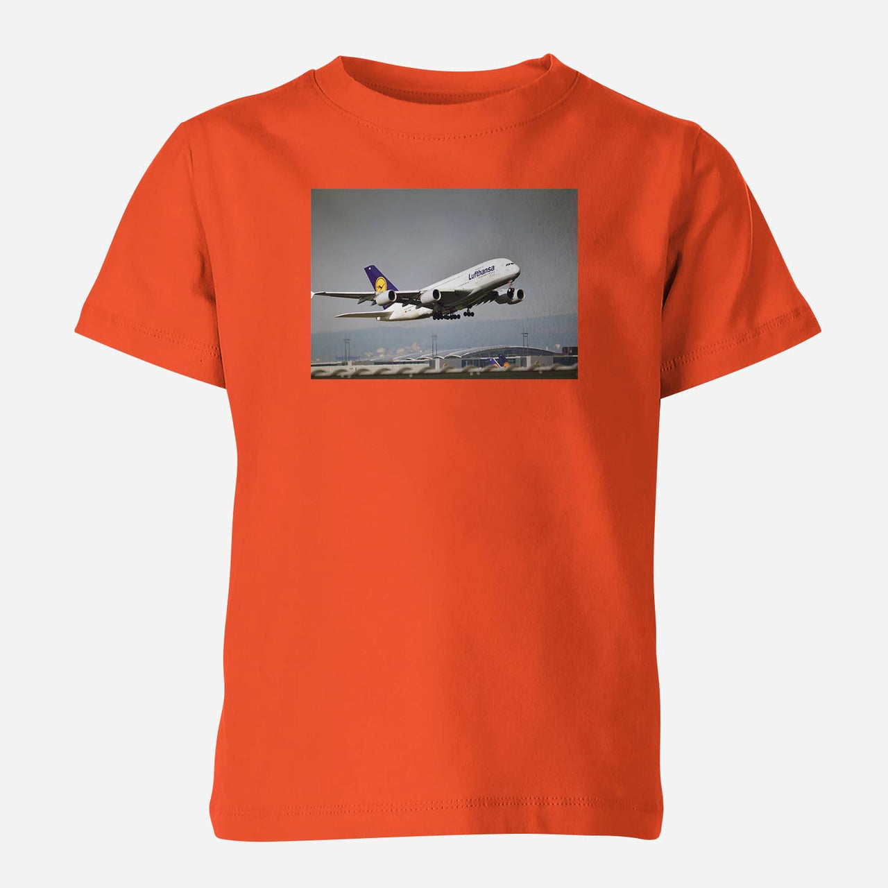Departing Lufthansa A380 Designed Children T-Shirts