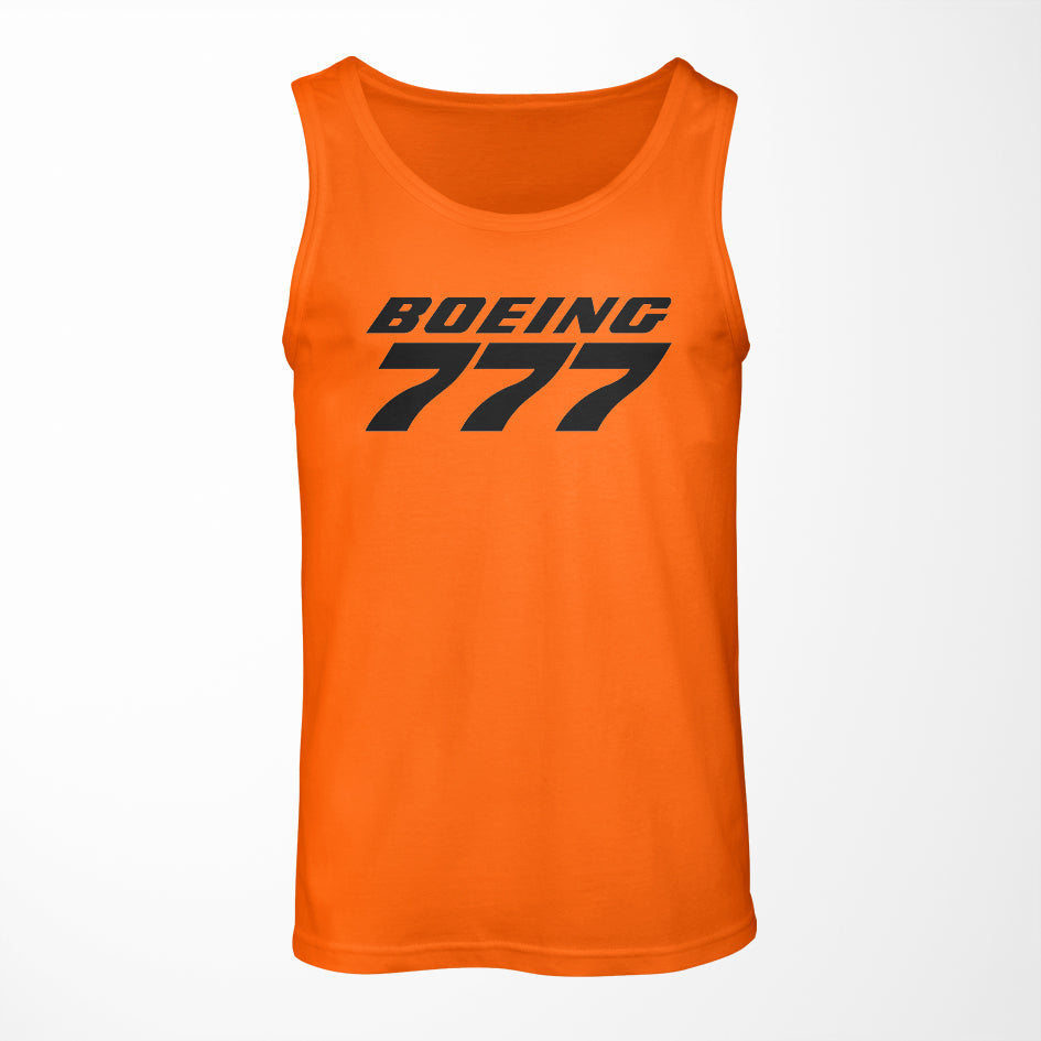 Boeing 777 & Text Designed Tank Tops