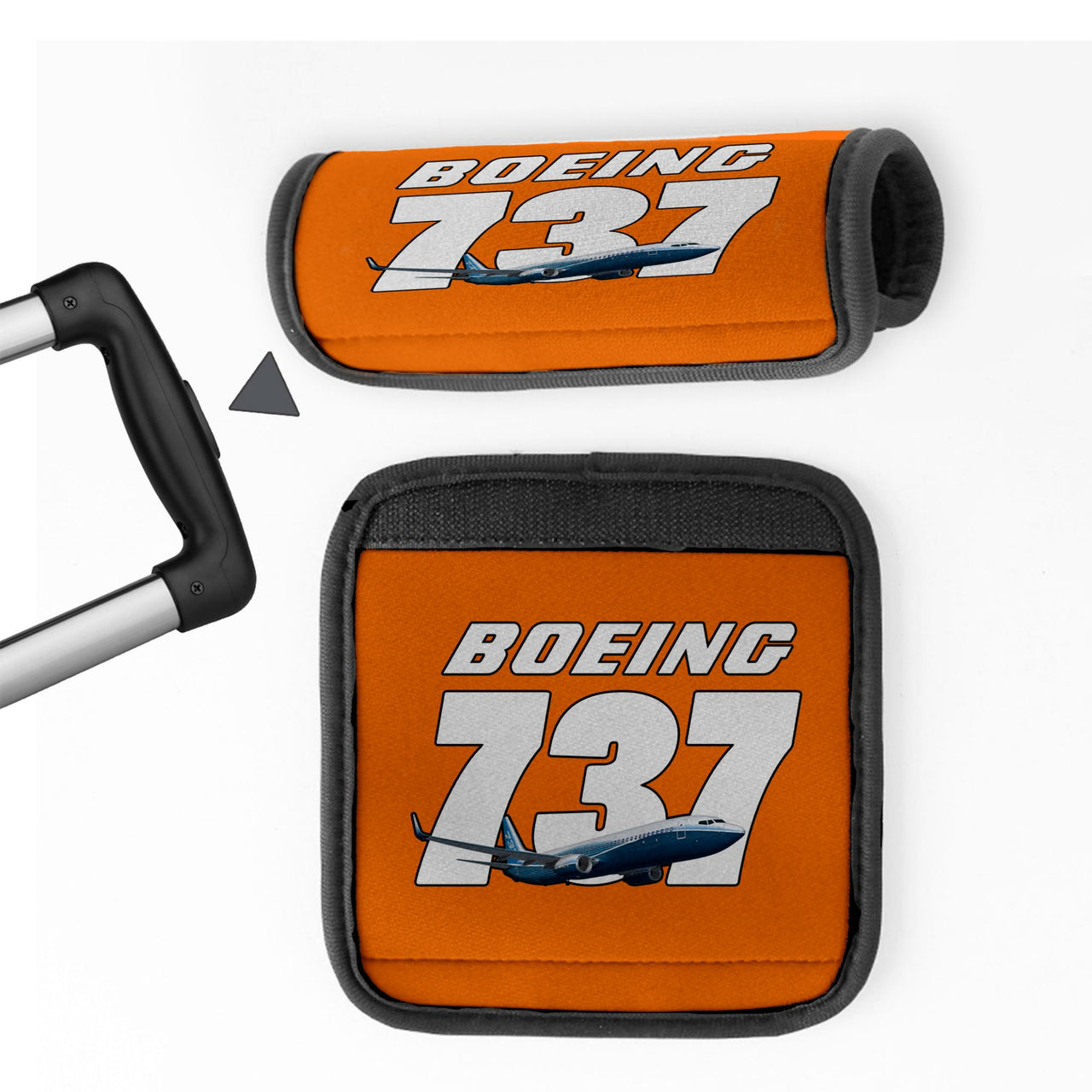 Super Boeing 737+Text Designed Neoprene Luggage Handle Covers