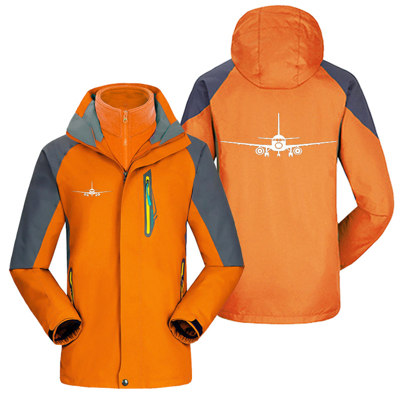 Sukhoi Superjet 100 Silhouette Designed Thick Skiing Jackets