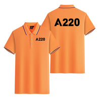 Thumbnail for A220 Flat Text Designed Stylish Polo T-Shirts (Double-Side)