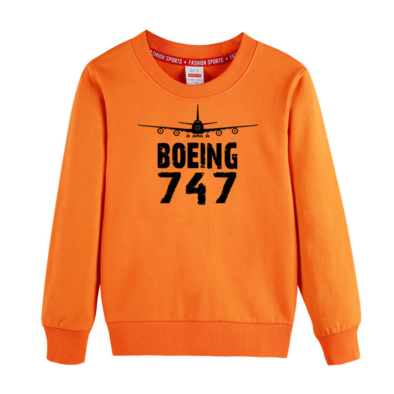 Boeing 747 & Plane Designed "CHILDREN" Sweatshirts