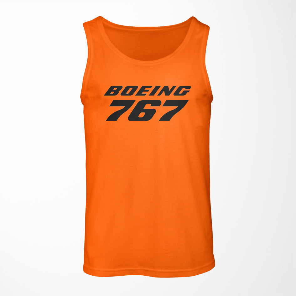 Boeing 767 & Text Designed Tank Tops