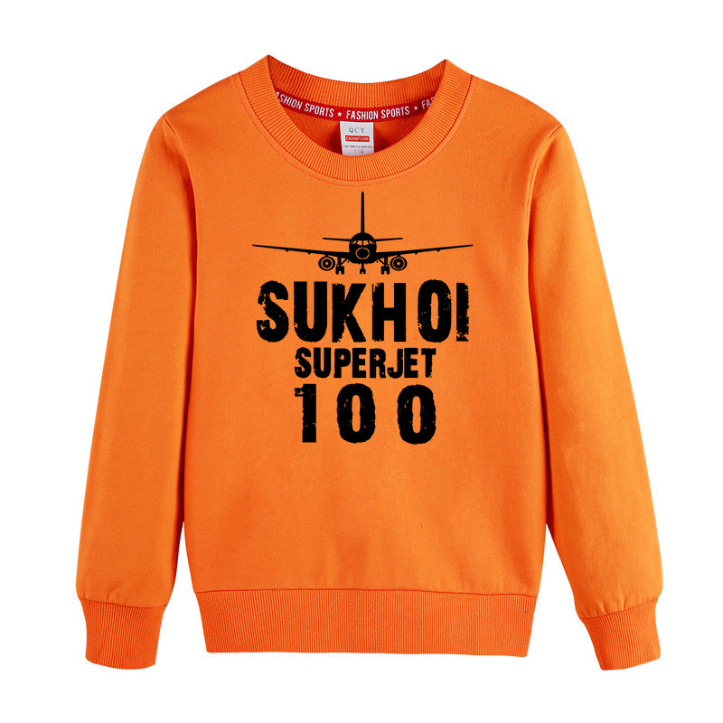 Sukhoi Superjet 100 & Plane Designed "CHILDREN" Sweatshirts