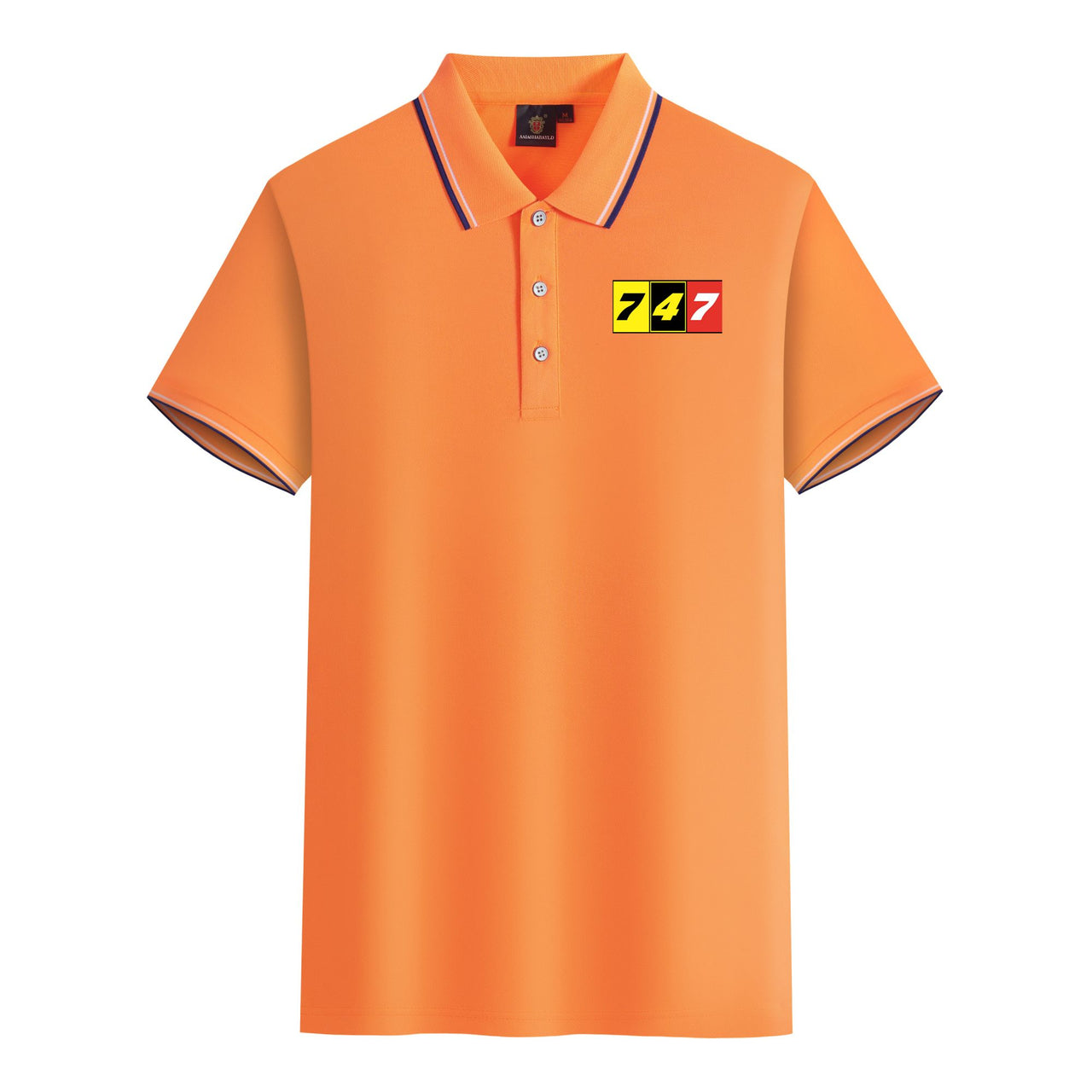 Flat Colourful 747 Designed Stylish Polo T-Shirts