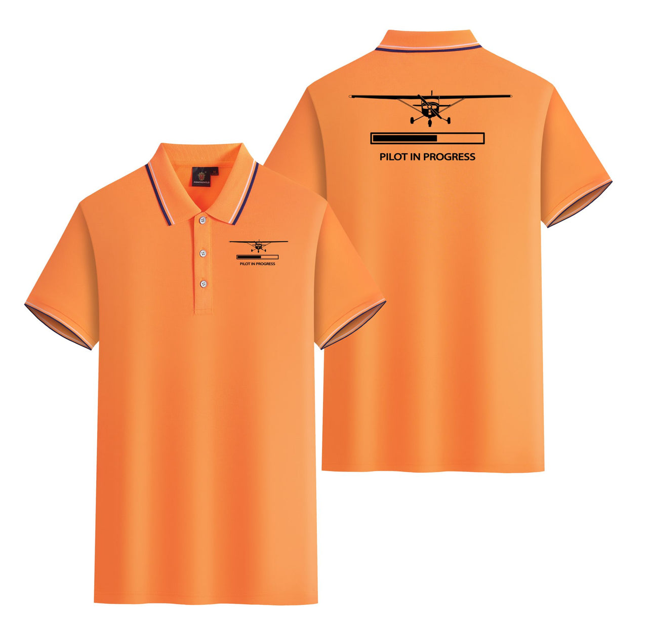 Pilot In Progress (Cessna) Designed Stylish Polo T-Shirts (Double-Side)