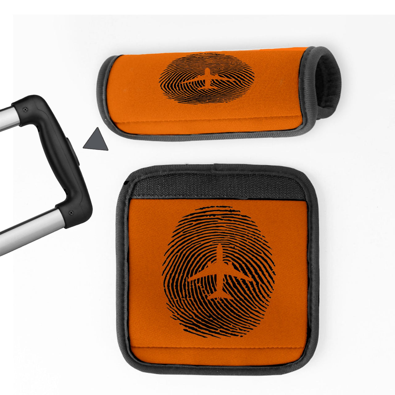 Aviation Finger Print Designed Neoprene Luggage Handle Covers