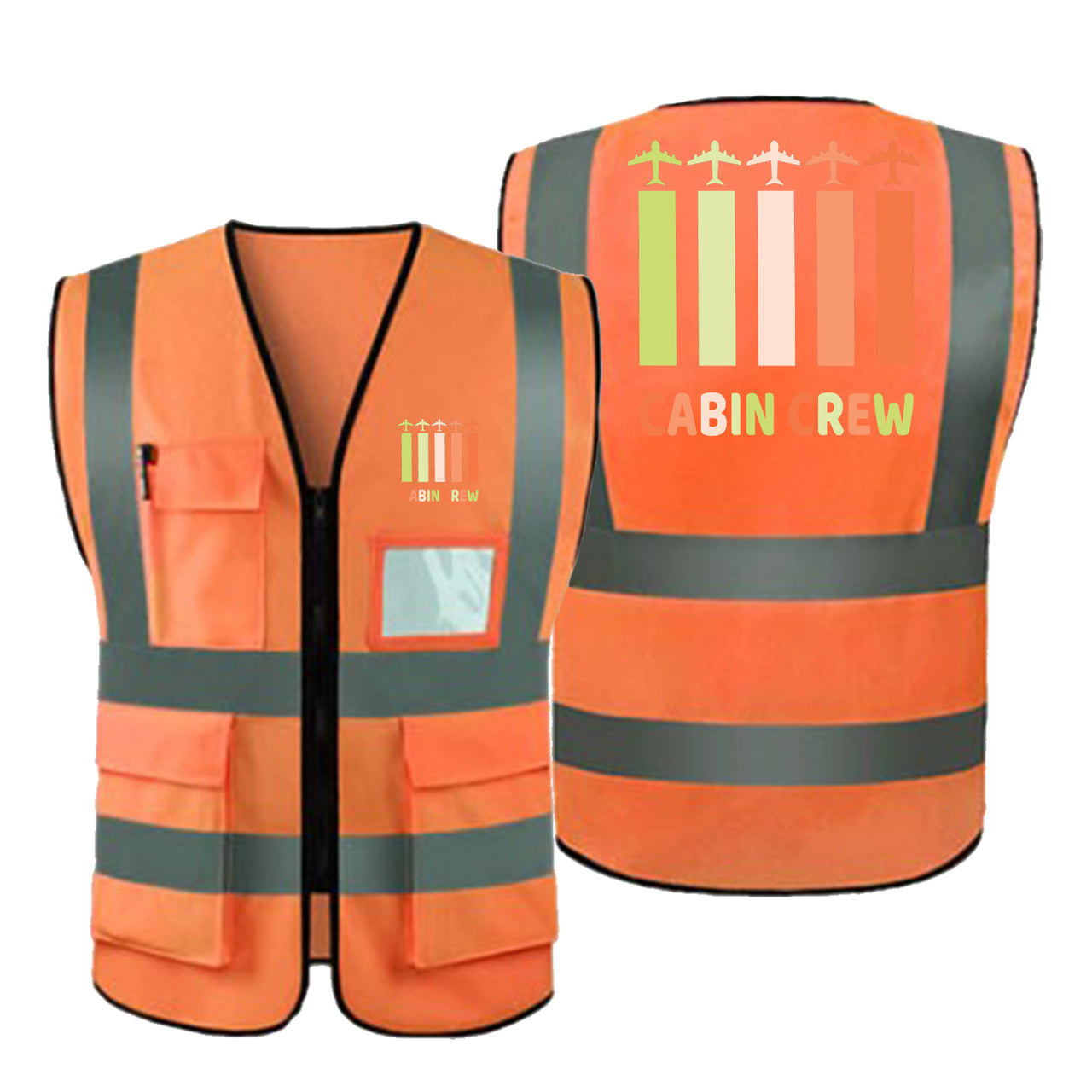 Colourful Cabin Crew Designed Reflective Vests
