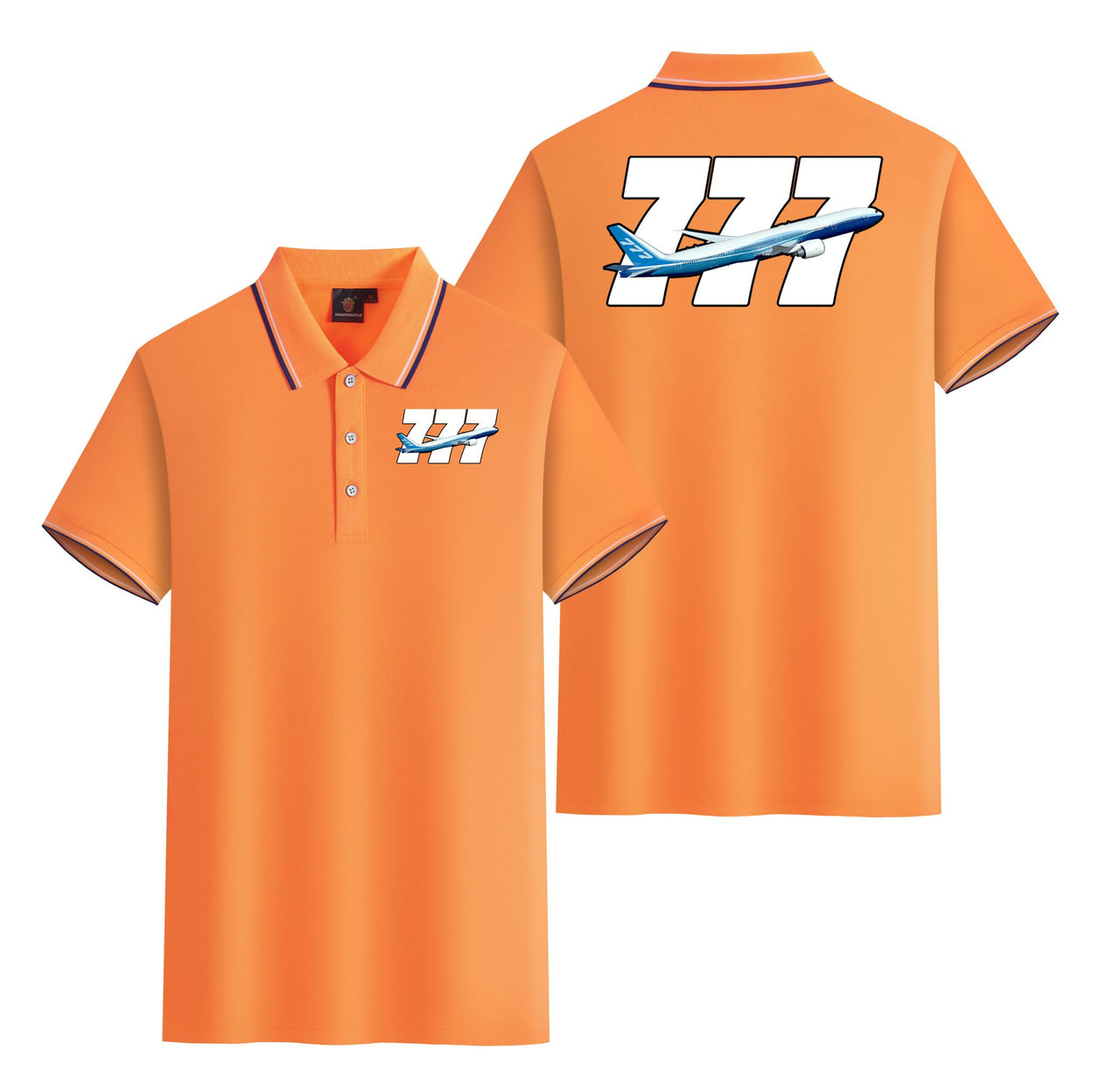 Super Boeing 777 Designed Stylish Polo T-Shirts (Double-Side)