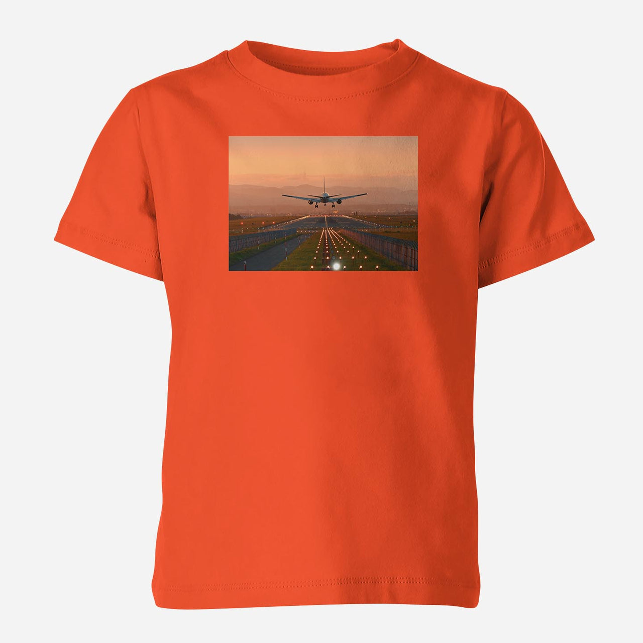 Super Cool Landing During Sunset Designed Children T-Shirts