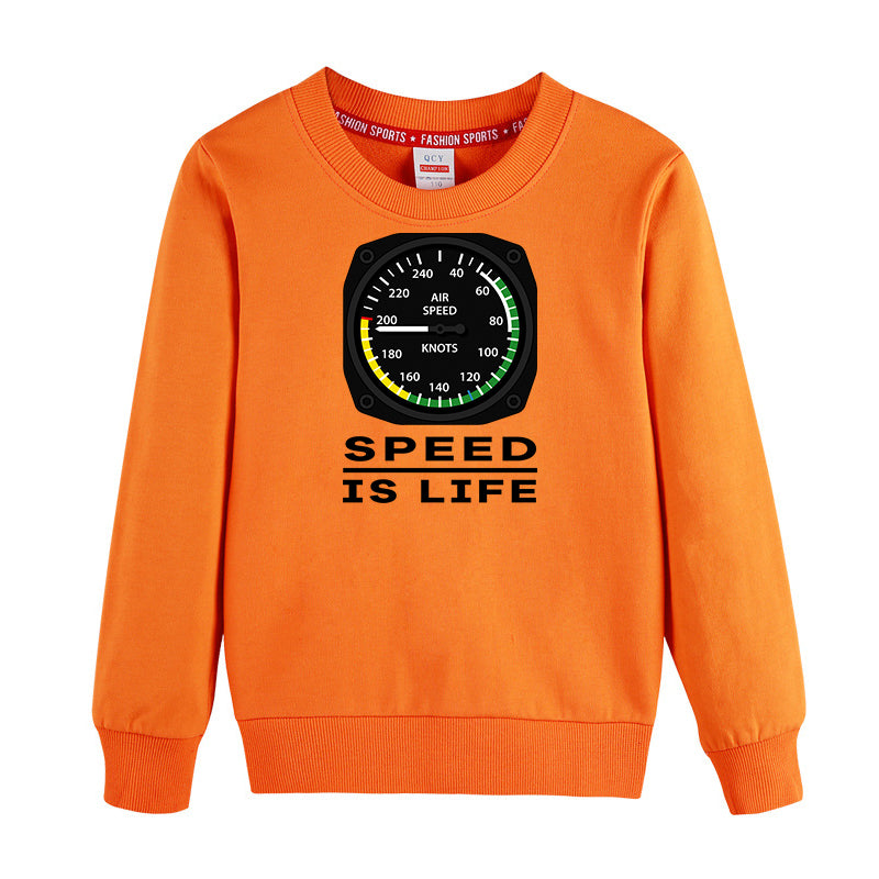 Speed Is Life Designed "CHILDREN" Sweatshirts