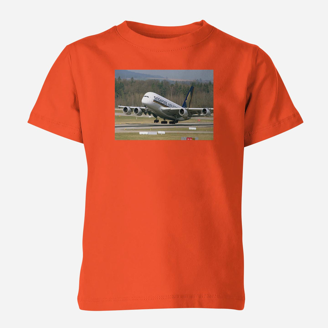 Departing Singapore Airlines A380 Designed Children T-Shirts