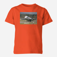Thumbnail for Departing Singapore Airlines A380 Designed Children T-Shirts