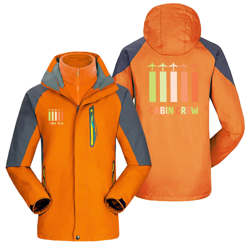 Colourful Cabin Crew Designed Thick Skiing Jackets