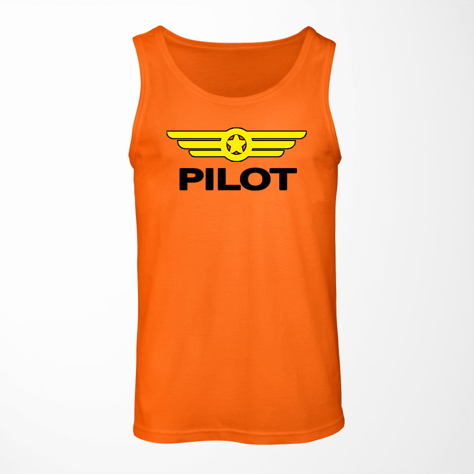 Pilot & Badge Designed Tank Tops