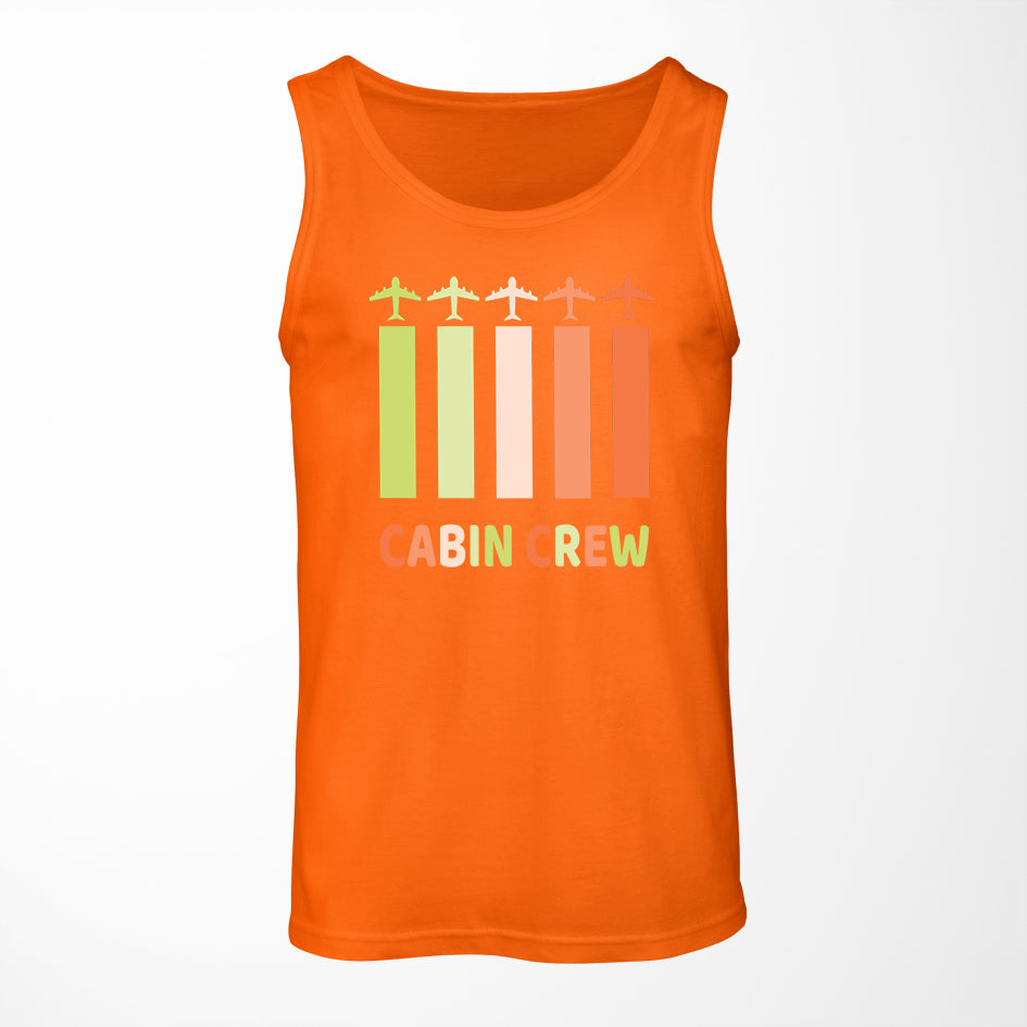 Colourful Cabin Crew Designed Tank Tops