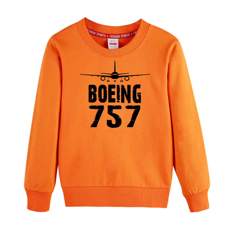 Boeing 757 & Plane Designed "CHILDREN" Sweatshirts