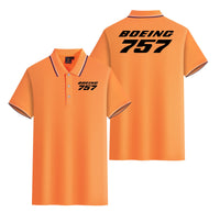 Thumbnail for Boeing 757 & Text Designed Stylish Polo T-Shirts (Double-Side)