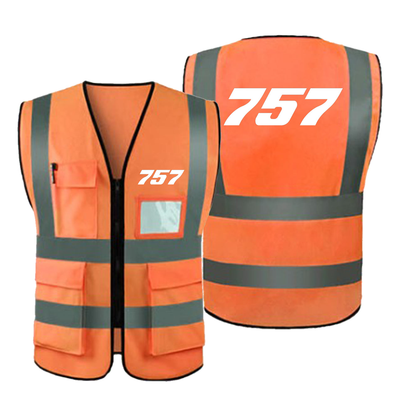 757 Flat Text Designed Reflective Vests
