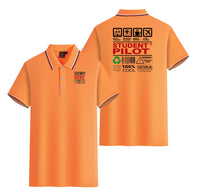 Thumbnail for Student Pilot Label Designed Stylish Polo T-Shirts (Double-Side)