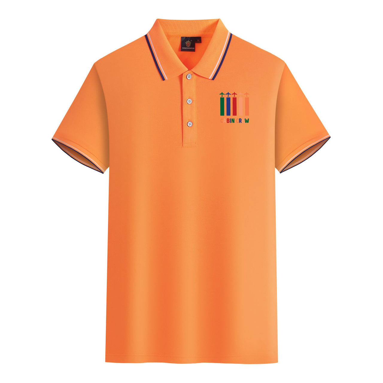 Colourful Cabin Crew Designed Stylish Polo T-Shirts