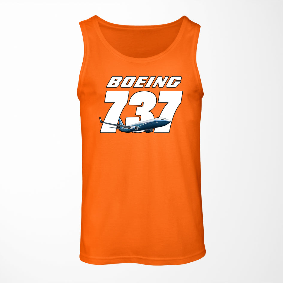 Super Boeing 737+Text Designed Tank Tops