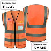 Thumbnail for Custom Flag & Name with Badge 3 Designed Reflective Vests