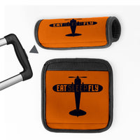 Thumbnail for Eat Sleep Fly & Propeller Designed Neoprene Luggage Handle Covers
