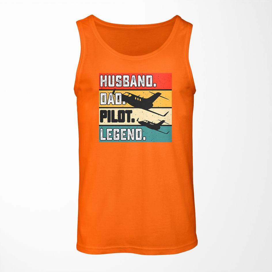 Husband & Dad & Pilot & Legend Designed Tank Tops