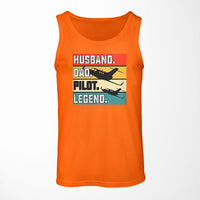 Thumbnail for Husband & Dad & Pilot & Legend Designed Tank Tops