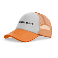 Thumbnail for Embraer & Text Designed Trucker Caps & Hats