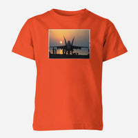 Thumbnail for Military Jet During Sunset Designed Children T-Shirts