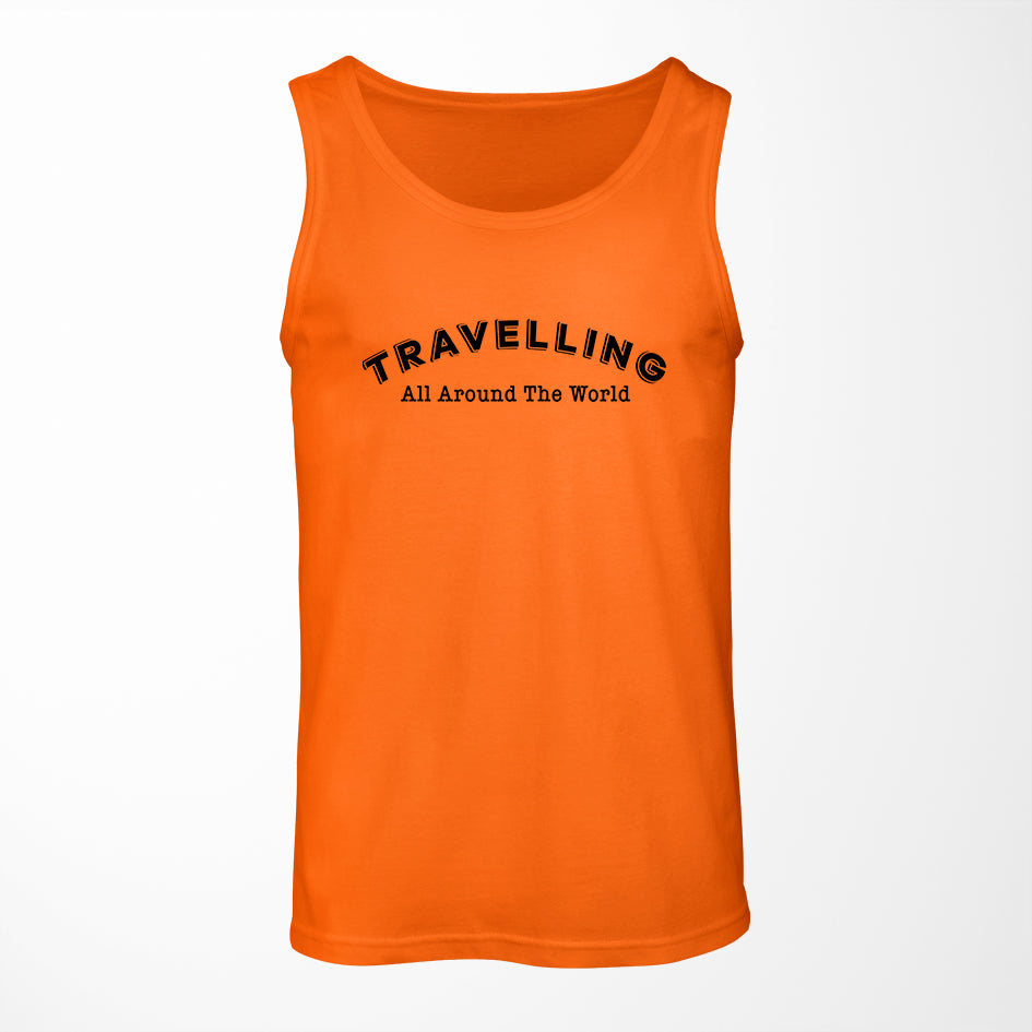 Travelling All Around The World Designed Tank Tops