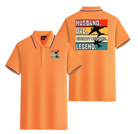 Thumbnail for Husband & Dad & Aircraft Mechanic & Legend Designed Stylish Polo T-Shirts (Double-Side)